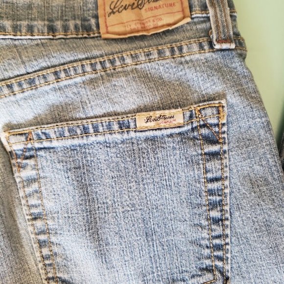 Levi Strauss Signature - Stretch Mid Rise Straight Leg - Bootcut -Misses 10 Long - Picture 9 of 10